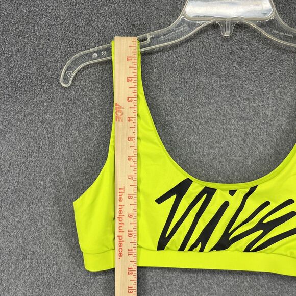 Nike Women's Big Logo Lined Bikini Top Swim NESSC251 312 Green Size Large - Picture 6 of 13